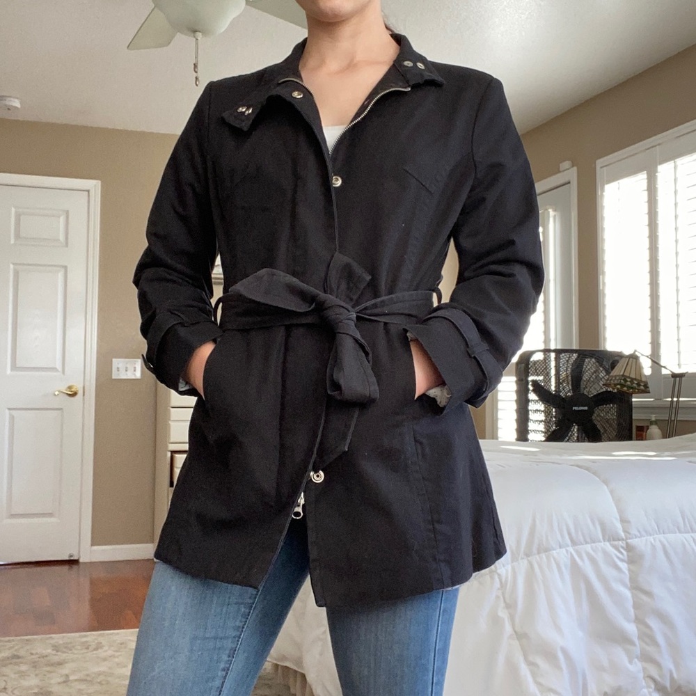 Mossimo black trench coat